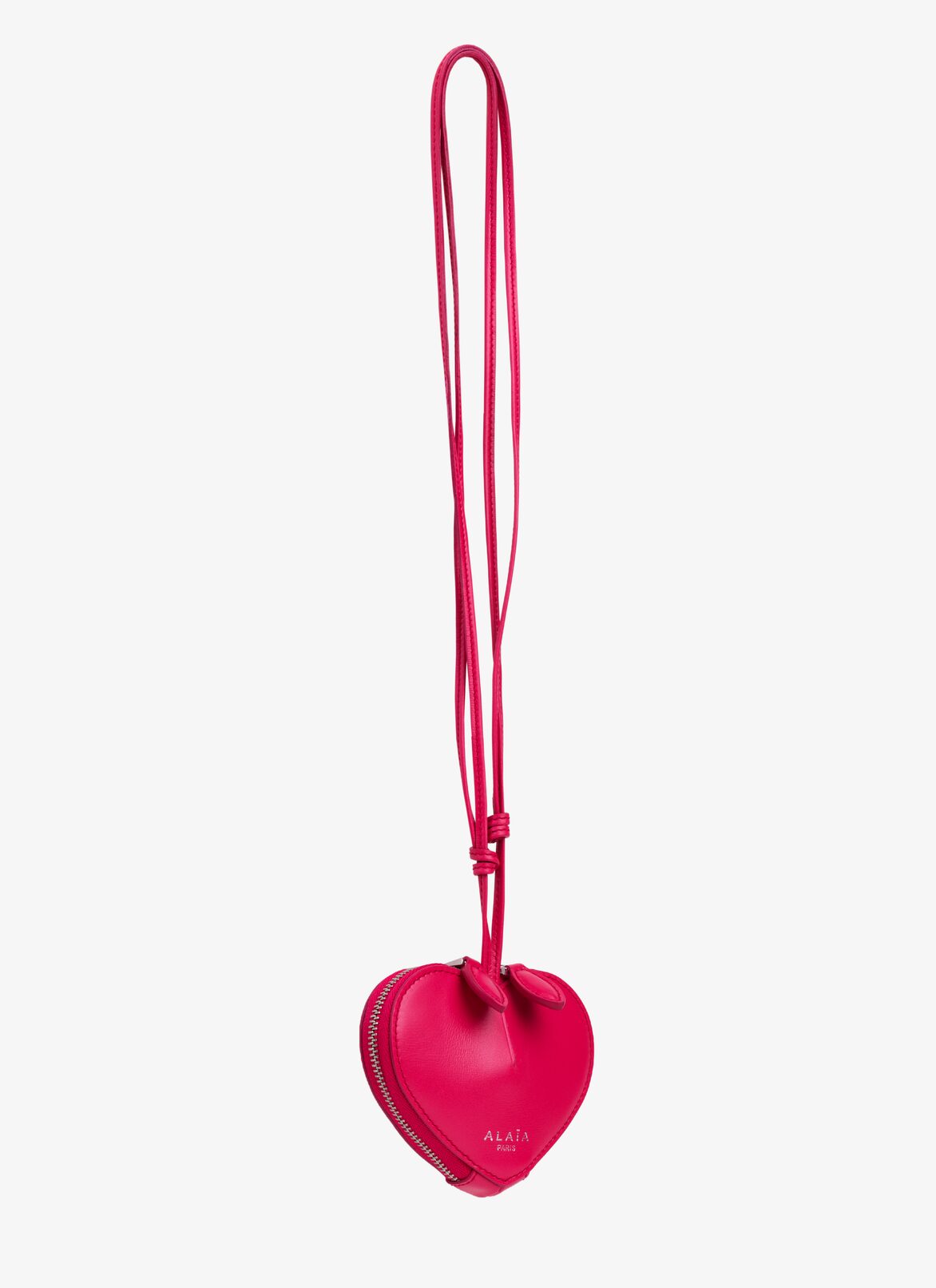 COEUR MINI LEATHER BAG ALAÏA RASPBERRY PINK COEUR MINI LEATHER BAG